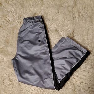 Vintage Starter Track Pants Reversable Black/grey Polyester Sweatpants Baggy Y2K